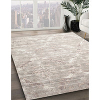 Contemporary Tan Brown Modern Rug, con830