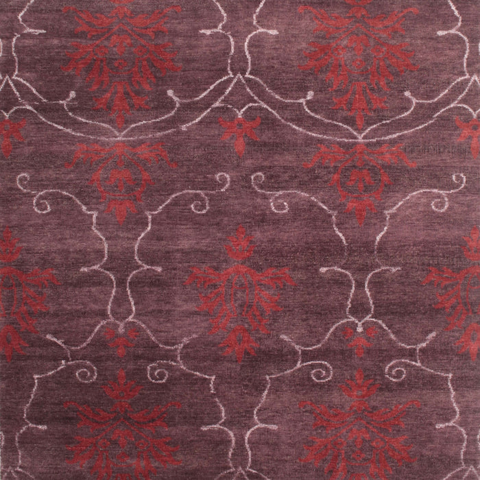 Contemporary Brown Red Modern Rug, con831