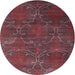 Sideview of Contemporary Brown Red Modern Rug, con831