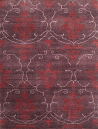 Machine Washable Contemporary Brown Red Rug, wshcon831