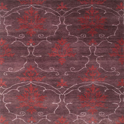 Sideview of Machine Washable Contemporary Brown Red Rug, wshcon831