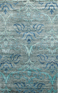 Machine Washable Contemporary Blue Green Rug, wshcon832