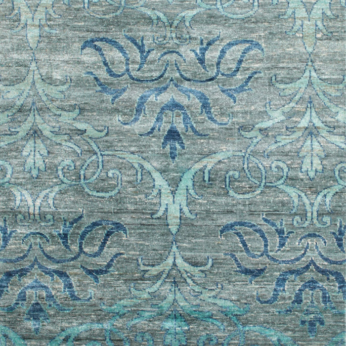 Machine Washable Contemporary Blue Green Rug, wshcon832