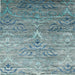 Sideview of Machine Washable Contemporary Blue Green Rug, wshcon832