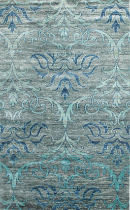 Contemporary Blue Green Modern Rug, con832