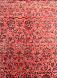 Machine Washable Contemporary Red Rug, wshcon834