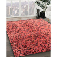 Contemporary Red Modern Rug, con834