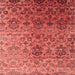 Sideview of Machine Washable Contemporary Red Rug, wshcon834