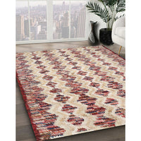 Contemporary Cherry Red Modern Rug, con835