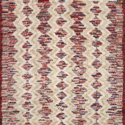 Sideview of Machine Washable Contemporary Cherry Red Rug, wshcon835