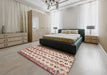 Machine Washable Contemporary Cherry Red Rug in a Bedroom, wshcon835