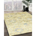 Contemporary Khaki Gold Modern Rug in Family Room, con837