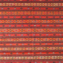 Sideview of Machine Washable Contemporary Red Rug, wshcon839