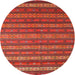 Sideview of Contemporary Red Oriental Rug, con839