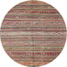 Sideview of Contemporary Camel Brown Southwestern Rug, con840