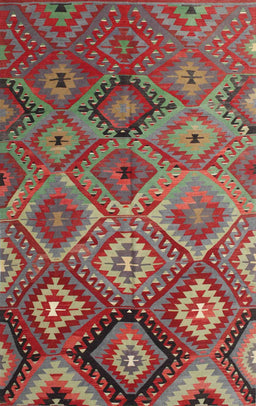 Contemporary Khaki Green Southwestern Rug, con841