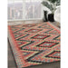 Contemporary Camel Brown Southwestern Rug in Family Room, con842