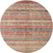 Square Machine Washable Contemporary Rust Pink Rug, wshcon845