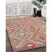 Contemporary Light French Beige Brown Southwestern Rug in Family Room, con846