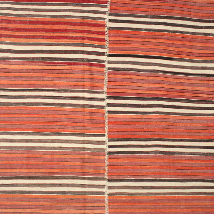 Sideview of Machine Washable Contemporary Tangerine Pink Rug, wshcon849