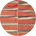 Sideview of Contemporary Tangerine Pink Oriental Rug, con849