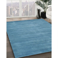 Contemporary Blue Ivy Blue Modern Rug, con84