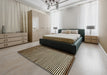 Contemporary Mid Gray Modern Rug in a Bedroom, con850