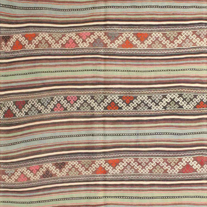 Contemporary Sienna Brown Southwestern Rug, con852