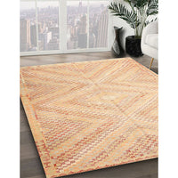 Contemporary Brown Gold Southwestern Rug, con853