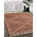 Machine Washable Contemporary Orange Brown Rug in a Family Room, wshcon855