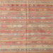 Square Contemporary Orange Southwestern Rug, con857