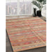 Machine Washable Contemporary Orange Rug in a Family Room, wshcon857