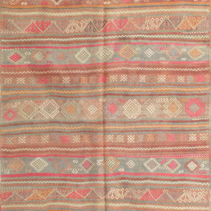 Contemporary Orange Southwestern Rug, con857