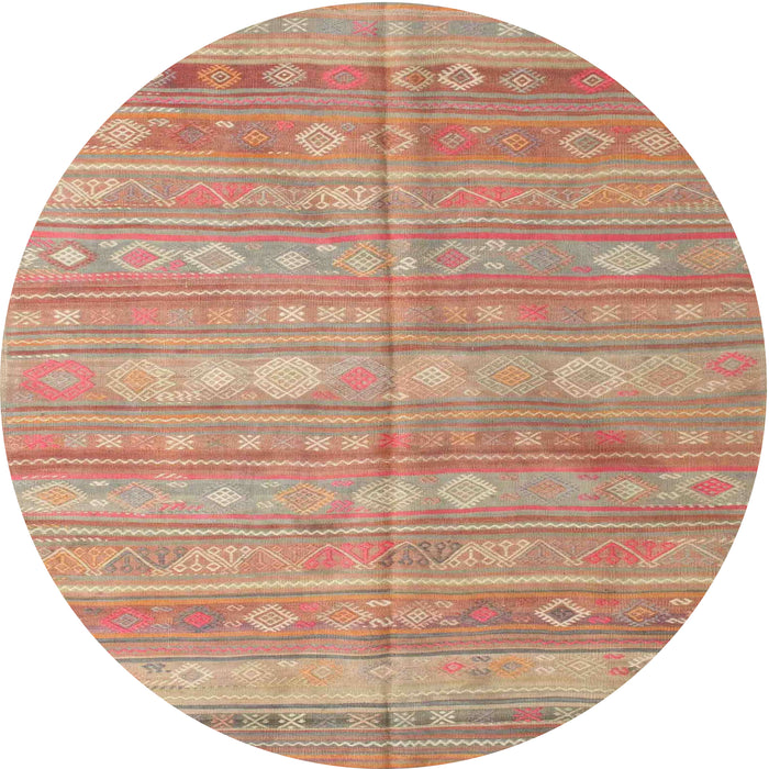 Sideview of Contemporary Orange Southwestern Rug, con857