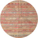 Sideview of Contemporary Orange Southwestern Rug, con857