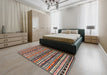 Machine Washable Contemporary Camel Brown Rug in a Bedroom, wshcon858