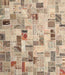 Contemporary Brown Patchwork Rug, con859