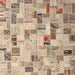 Square Contemporary Brown Patchwork Rug, con859