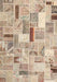 Contemporary Orange Salmon Pink Patchwork Rug, con860