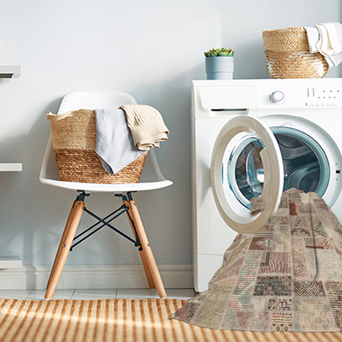 Machine Washable Contemporary Orange Salmon Pink Rug in a Washing Machine, wshcon860