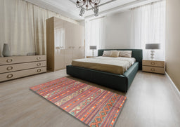 Contemporary Red Oriental Rug in a Bedroom, con862