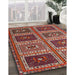 Contemporary Dark Almond Brown Modern Rug in Family Room, con863