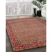 Machine Washable Contemporary Tangerine Pink Rug in a Family Room, wshcon865