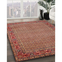 Contemporary Tangerine Pink Modern Rug, con865