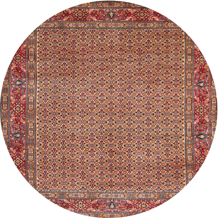 Sideview of Contemporary Tangerine Pink Modern Rug, con865