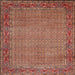 Sideview of Machine Washable Contemporary Tangerine Pink Rug, wshcon865