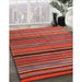 Machine Washable Contemporary Dark Almond Brown Rug in a Family Room, wshcon866