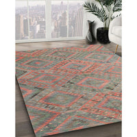 Contemporary Rust Pink Southwestern Rug, con869