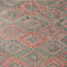 Square Contemporary Rust Pink Southwestern Rug, con869