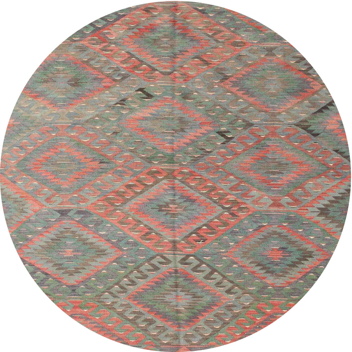 Square Machine Washable Contemporary Rust Pink Rug, wshcon869